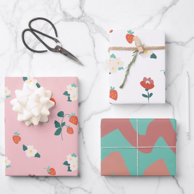 Campos de frutillas geschenkpapier set (Vorderseite)