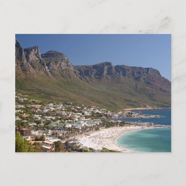 Camps Bay Beach und Zwölf Apostel Postkarte (Vorderseite)