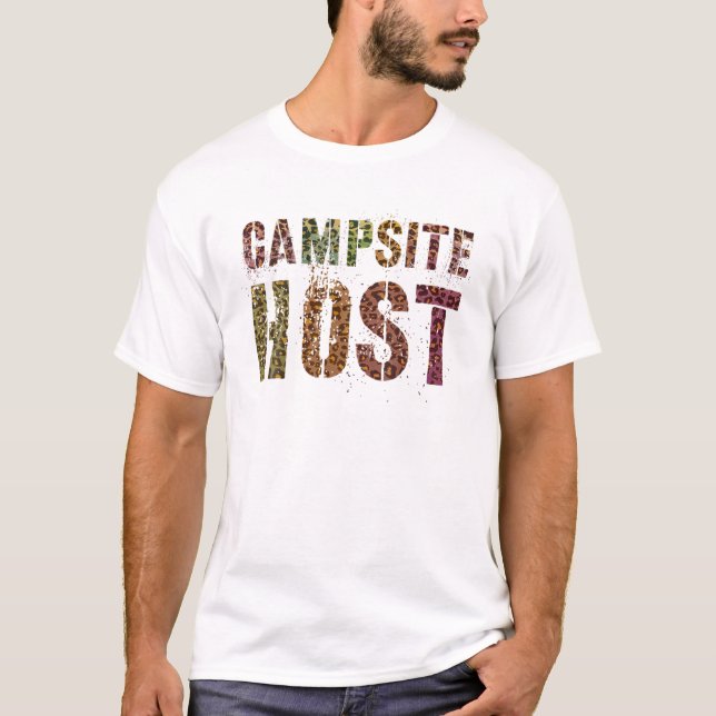 CAMPSITE HOST Leopard Print Summer Counselor Teach T-Shirt (Vorderseite)