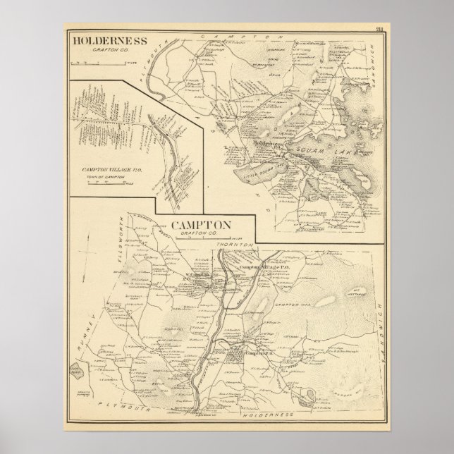 Campton, Holderness Poster (Vorne)