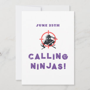 Campus Ninja Fraternité Parties Carte d'invitation