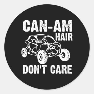 Can-Am Hair Don't Care Runder Aufkleber