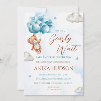 Can Bearly Wait Baby Shower Invitation Einladung