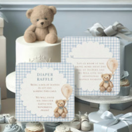 Can Bearly Wait Teddy Bear Diapers Boy Baby Shower Begleitkarte