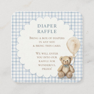 Can Bearly Wait Teddy Bear Diapers Boy Baby Shower Begleitkarte