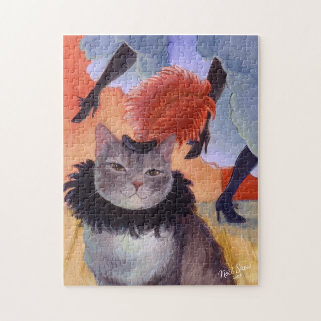 Can-Can-Kabaretttänzer-Katze (Vertikal)