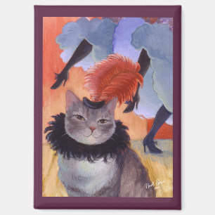 Can-Can-Kabaretttänzer-Katze Magnet