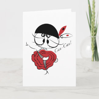 Can-Can-Tänzerin Karte