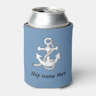 Can Cooler - Anker mit Schiffsname Dosenkühler