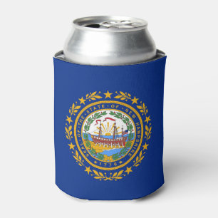 Can Cooler mit der Fahne des New Hampshire Staat, Dosenkühler