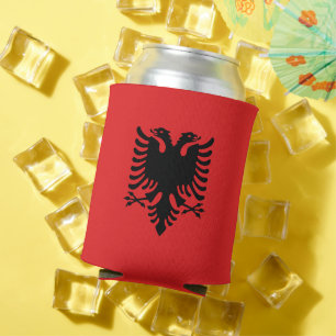 Can Cooler mit der Flagge Albaniens Dosenkühler