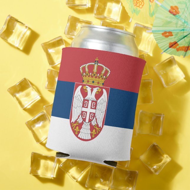 Can Cooler mit der Flagge Serbiens Dosenkühler (In Situ Sommer)