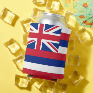 Can Cooler mit der Flagge von Hawaii Staat, USA. Dosenkühler