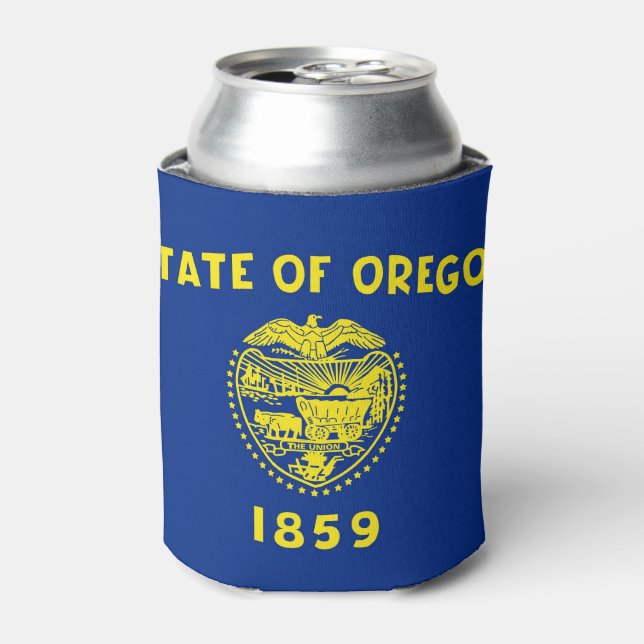Can Cooler mit der Flagge von Oregon, USA. Dosenkühler (Kanne Vorderseite)