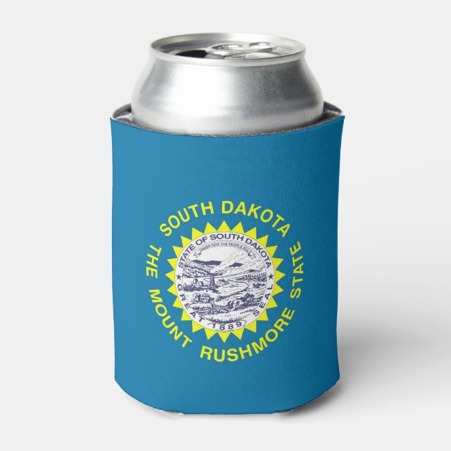 Can Cooler mit der Flagge von South Dakota Staat,  Dosenkühler (Kanne Vorderseite)