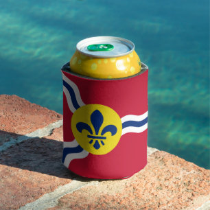 Can Cooler mit der Flagge von St. Louis, Missouri Dosenkühler