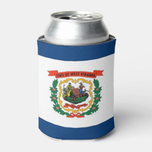 Can Cooler mit der Flagge von West Virginia Staat, Dosenkühler