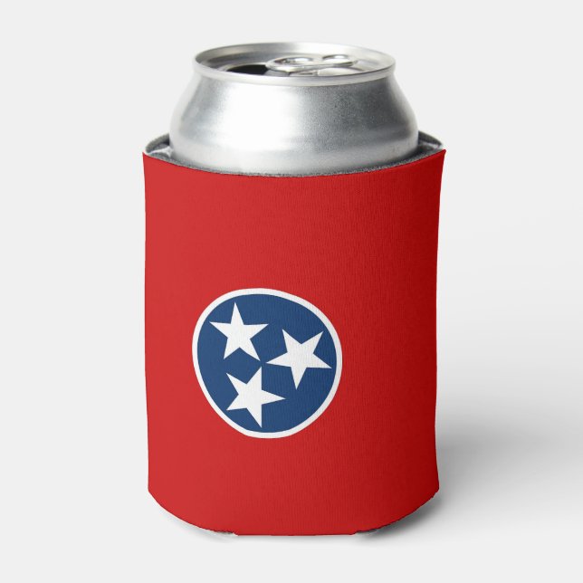 Can Cooler mit Fahne von Tennessee Staat, USA. Dosenkühler (Kanne Vorderseite)