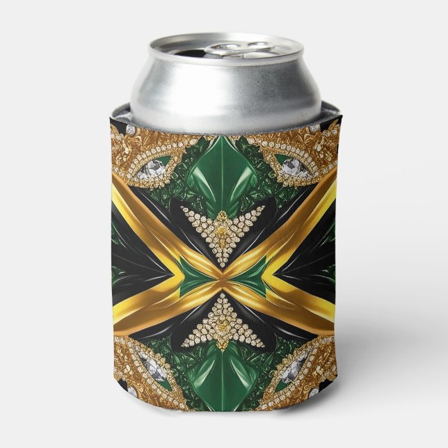 Can Cooler mit jamaikanischer Farbgestaltung Dosenkühler (Kanne Vorderseite)