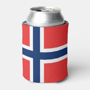 Can Cooler mit norwegischer Flagge Dosenkühler