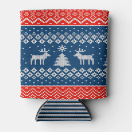 Can Cooler small Ugly Sweater with Reindeer Knit Dosenkühler