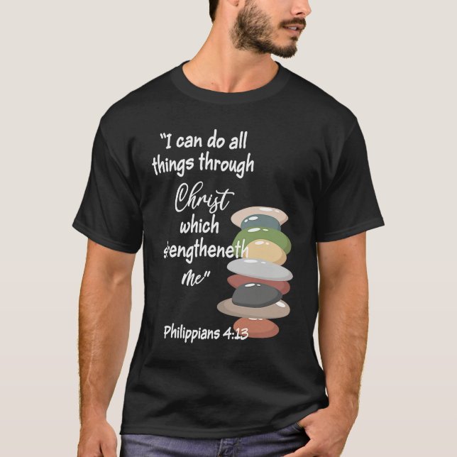 Can Do All Things Religious Bible YM Verse YW Them T-Shirt (Vorderseite)
