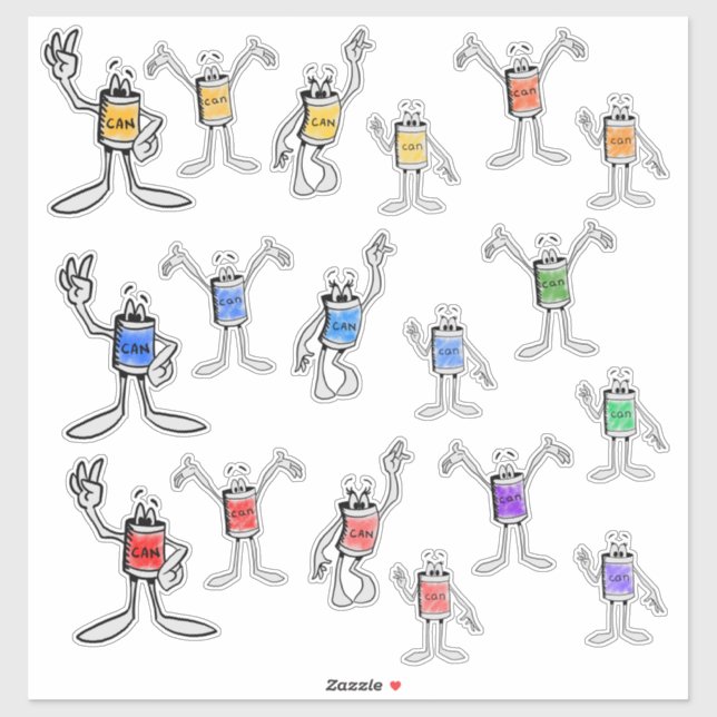 Can Family Sticker Sheet (Blatt)