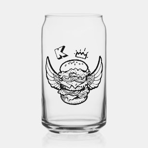 Can Glass avec hamburger.