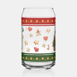 Can Glass with Snowman and Christmas Cookies Dosenglas