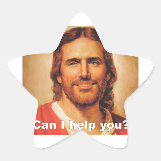 Can I Help You? Stern-Aufkleber (Vorderseite)