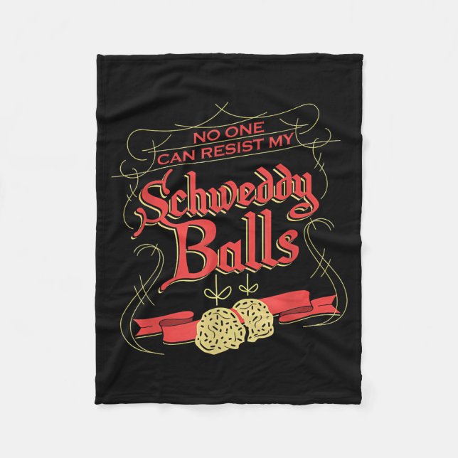 Can Resist My Schweddy Ball Candy Ugly Xmas Appare Fleecedecke (Vorderseite)