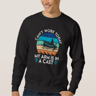 Can work Arm ist in Cast Angler Vater Fischen Sweatshirt