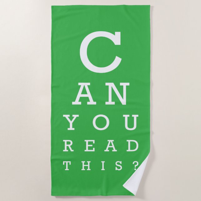 Can you read this? strandtuch (Vorderseite)