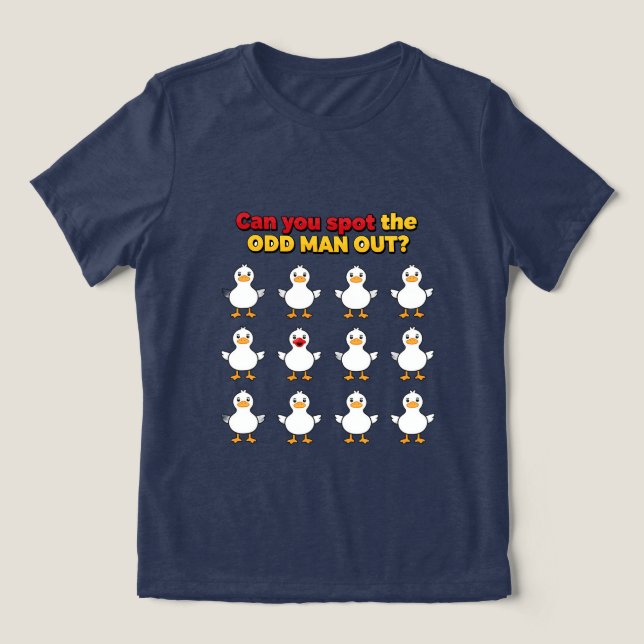 Can you spot the odd man funny   Tri-Blend shirt (Design Vorderseite)