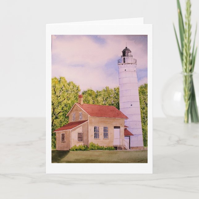 Cana Island Lighthouse Blank Greeting Card Karte (Vorderseite)