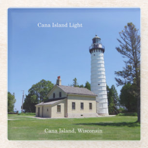 Cana Island Untersetzer aus hellem Glas