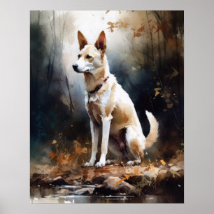 Canaan Dog Art Print Poster