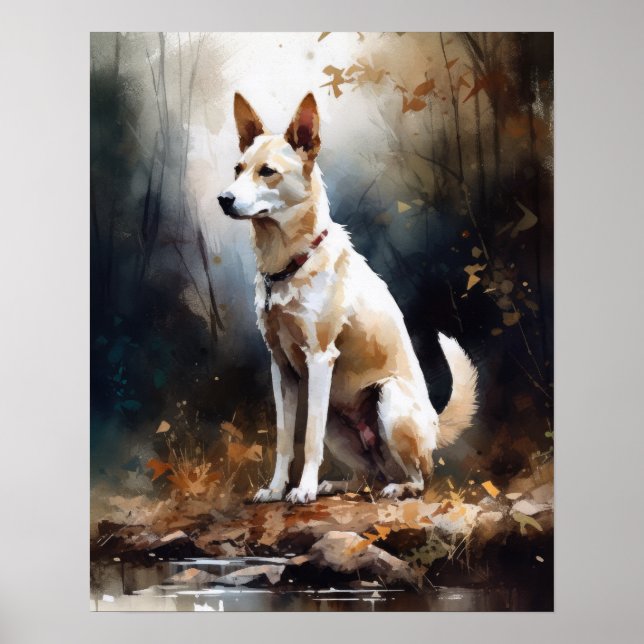 Canaan Dog Art Print Poster (Vorne)