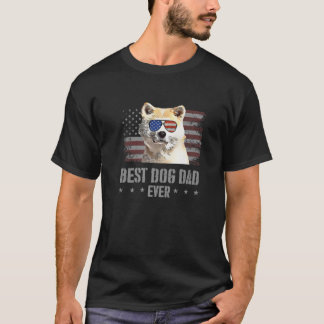 Canaan Dog Best Dog Vater je Retro USA Fl T-Shirt
