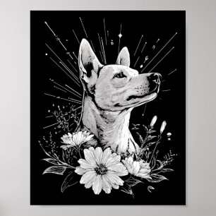 Canaan Dog Lover Retro Style Tattoo Poster