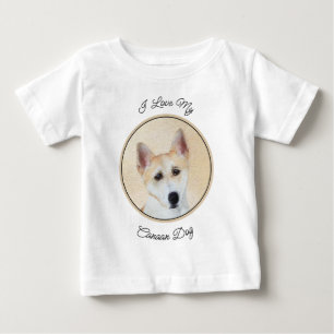 Canaan Dog Malerei - Niedliche Original Hunde Kuns Baby T-shirt