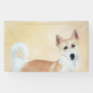 Canaan Dog Malerei - Niedliche Original Hunde Kuns Banner