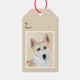 Canaan Dog Malerei - Niedliche Original Hunde Kuns Geschenkanhänger