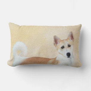 Canaan Dog Malerei - Niedliche Original Hunde Kuns Lendenkissen