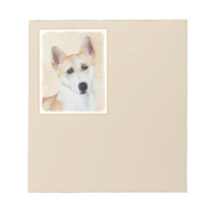 Canaan Dog Malerei - Niedliche Original Hunde Kuns Notizblock