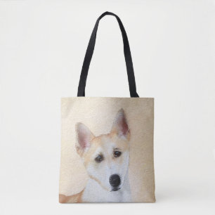 Canaan Dog Malerei - Niedliche Original Hunde Kuns Tasche