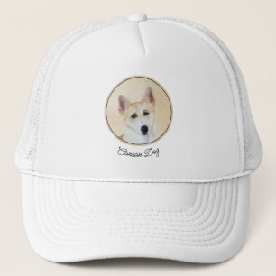 Canaan Dog Malerei - Niedliche Original Hunde Kuns Truckerkappe