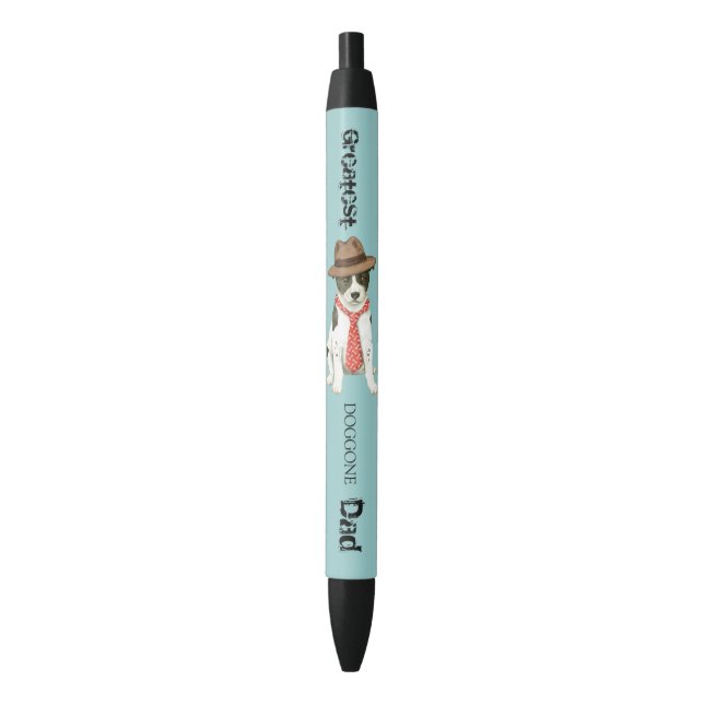 Canaan Dog Vater Black Ink Pen Kugelschreiber (Vorderseite Vertikal)