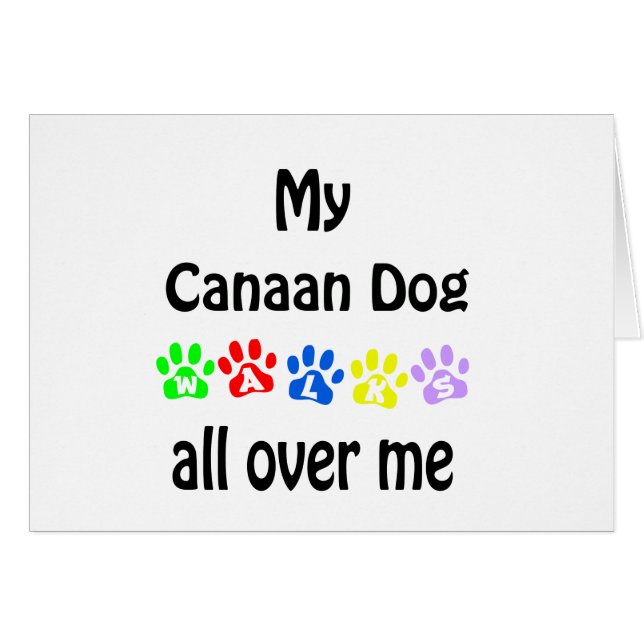 Canaan Dog Walks Design (Vorderseite (Horizontal))