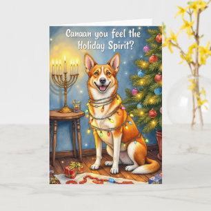 Canaan Dog Weihnachten Funny Holiday Pub Gruß Karte